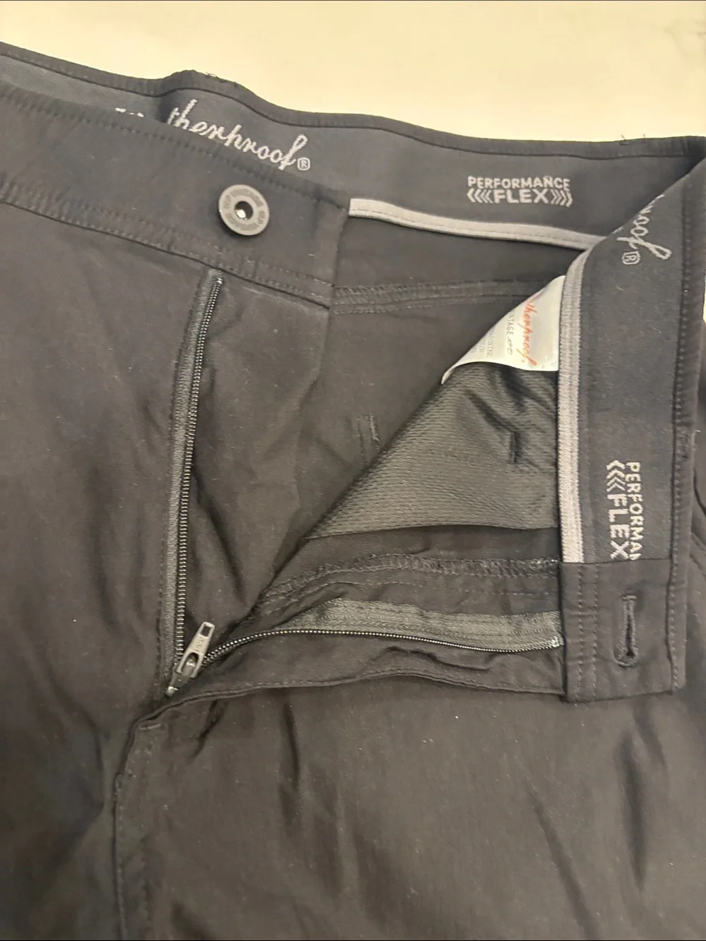 Weatherproof Men's Straight Chinos in black- 36x34